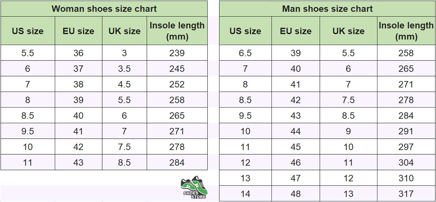 Low Shoes Size