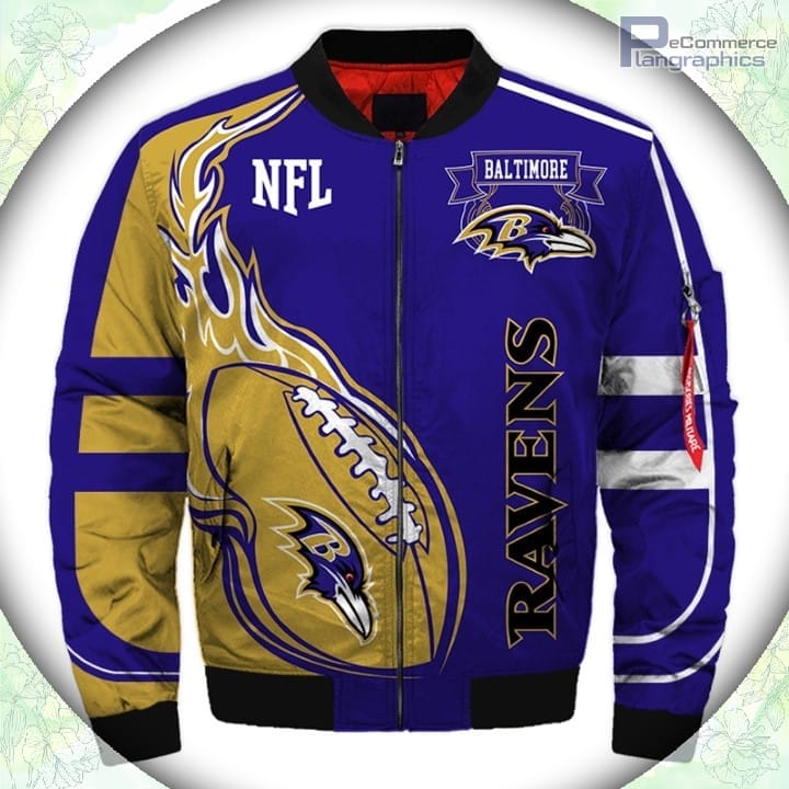 Baltimore Ravens Bomber Jacket Fashion Winter Coat Gift For Fan