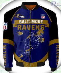 baltimore ravens bomber jacket graphic running men gift for fans 1 rpdzzc