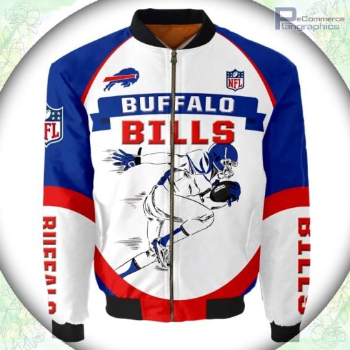 buffalo bills bomber jacket graphic running men gift for fans 1 ahaeun