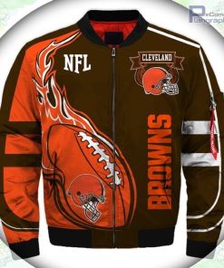 cleveland browns bomber jacket winter coat gift for fan 1 d4gx9y