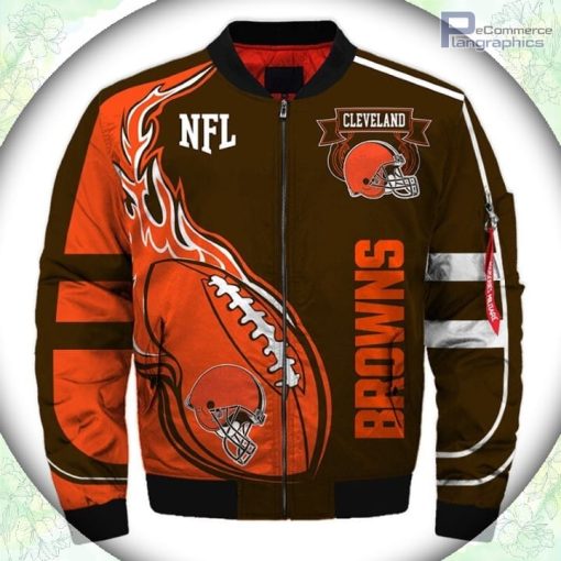 cleveland browns bomber jacket winter coat gift for fan 1 d4gx9y