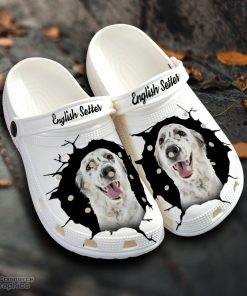english setter custom name crocs shoes love dog crocs 1 xthhpv