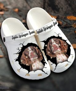 english springer spaniel custom name crocs shoes love dog crocs 1 s4n7aj