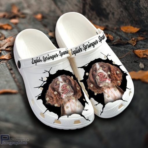english springer spaniel custom name crocs shoes love dog crocs 1 s4n7aj