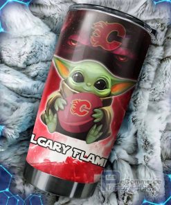 feel the force with this baby yoda calgary flames nhl tumbler 1 o9w8sg