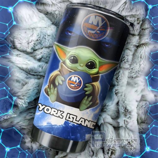 get this cute baby yoda nhl tumbler for your new york islanders collection 1 mzuhae