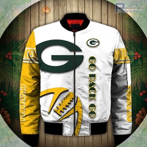 green bay packers bomber jacket graphic balls gift for fans 1 kubofp