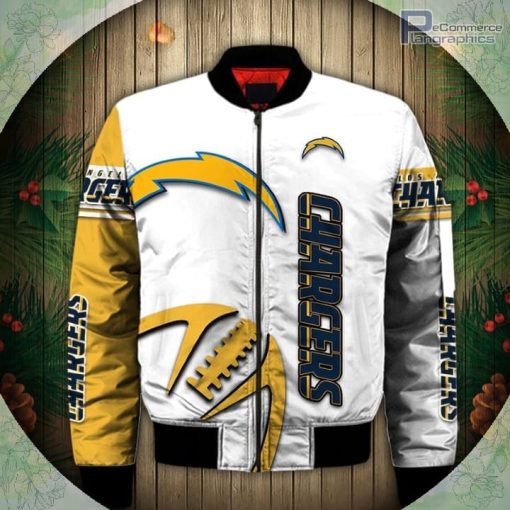 los angeles chargers bomber jacket graphic balls gift for fans 1 wtmkiz