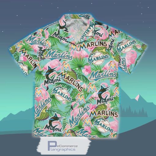 miami marlins hibiscus hawaiian shirt sport hawaiian summer shirt 2 poc2yg