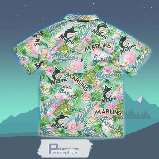 miami marlins hibiscus hawaiian shirt sport hawaiian summer shirt 3 ztojmb