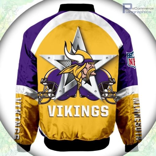 minnesota vikings bomber jacket graphic running men gift for fans 2 ihu8xv