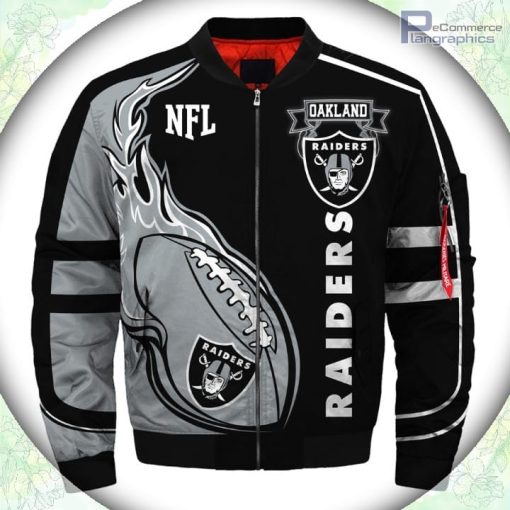 oakland raiders bomber jacket winter coat gift for fans 1 thbuky