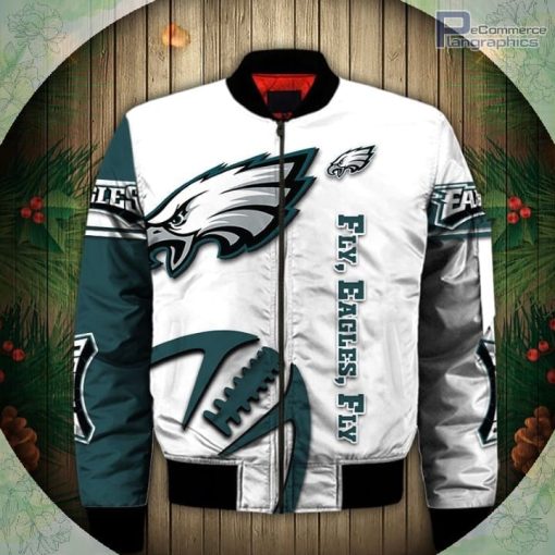 philadelphia eagles bomber jacket graphic balls gift for fans 1 vun1jl