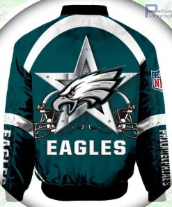 philadelphia eagles bomber jacket graphic running men gift for fans 2 aj1ymg