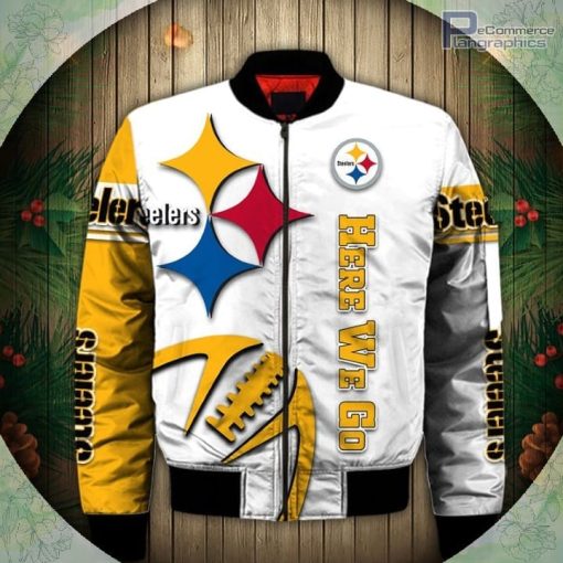 pittsburgh steelers bomber jacket graphic balls gift for fans 1 olilme