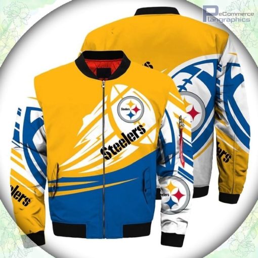 pittsburgh steelers bomber jacket graphic ultra balls 1 vd3tbl