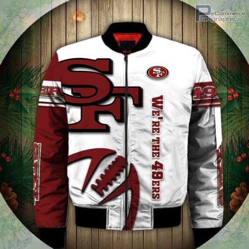 san francisco 49ers bomber jacket graphic balls gift for fans 1 hhudld