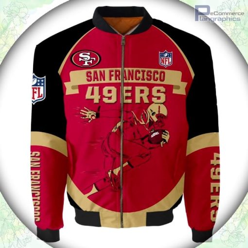 san francisco 49ers bomber jacket graphic running men gift for fans 1 plwn3k