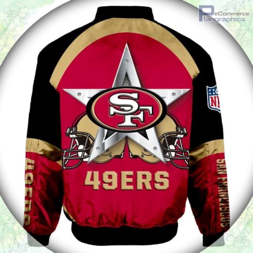 san francisco 49ers bomber jacket graphic running men gift for fans 2 a1edfx