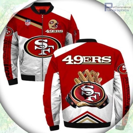 san francisco 49ers bomber jacket style 5 winter coat gift for fan 1 ku8jgn