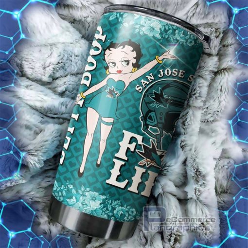 san jose sharks nhl tumbler betty boop design tumbler for nhl fans perfect for any occasion 1 nubkhi
