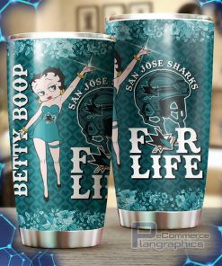 san jose sharks nhl tumbler betty boop design tumbler for nhl fans perfect for any occasion 2 hmuojp