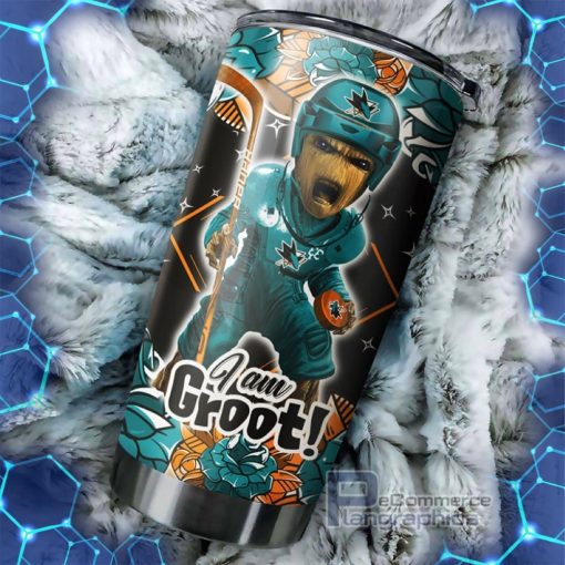 san jose sharks nhl tumbler i am groot tumbler with whimsical quote g fanatics 1 jrwbmy