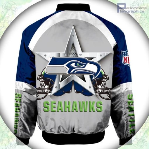 seattle seahawks bomber jacket graphic running men gift for fans 2 uxjrhq