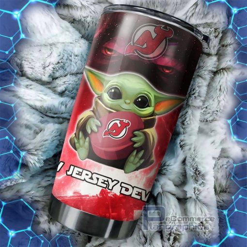 show your love for baby yoda and new jersey devils with this nhl tumbler 1 fg9dqu