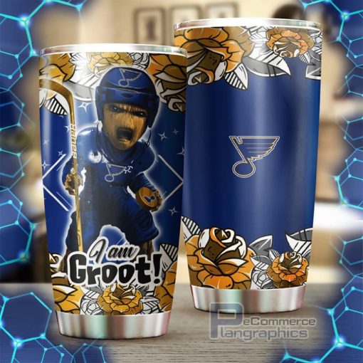st louis blues nhl tumbler featuring groot design perfect for fans 2 ihgllr