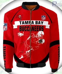 tampa bay buccaneers bomber jacket graphic running men gift for fans 1 ymjvgv