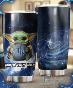 tampa bay rays mlb tumbler with baby yoda design for baseball fans 2 yh5kih