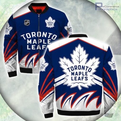 toronto maple leafs bomber jacket style 2 winter gift for fan 1 ofow3m