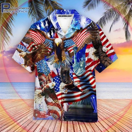 4th of july happy independence day aloha hawaiian shirts eagles american flag firework hawaiian shirt 2 ufhrto