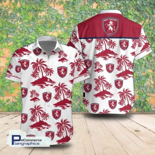 kent cricket palm island short sleeve shirt summer hawaiian shirt tca1c3