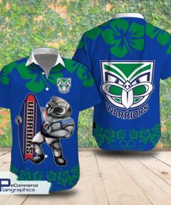 new zealand warriors mascot flower short sleeve shirt summer hawaiian shirt zxjkmj