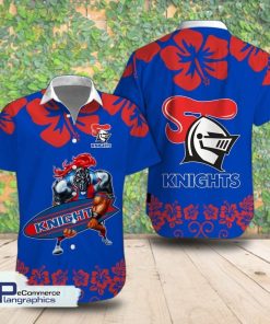 newcastle knights mascot flower short sleeve shirt summer hawaiian shirt tiu41y