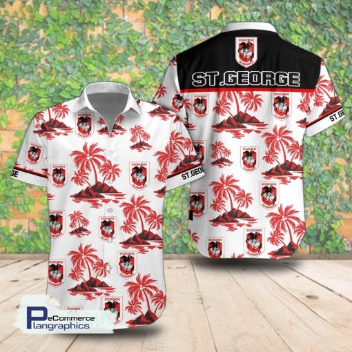 st george illawarra dragons palm island short sleeve shirt summer hawaiian shirt mgsl5s
