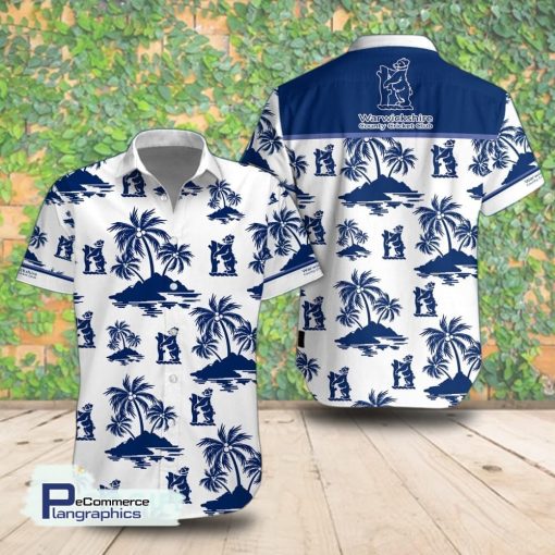 warwickshire county cricket club palm island short sleeve shirt summer hawaiian shirt ko7tfi