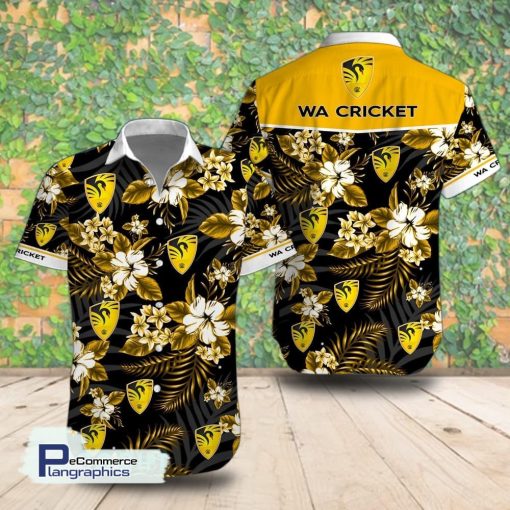 western australia cricket team tropical short sleeve shirt summer hawaiian shirt o4obxo