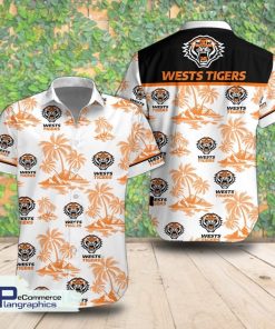 wests tigers palm island short sleeve shirt summer hawaiian shirt cmxovy