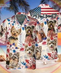 yorkshire terrier aloha hawaiian shirts yorkie independence day usa flag hawaiian shirt 1 wqioji