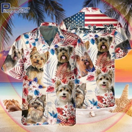 yorkshire terrier aloha hawaiian shirts yorkie independence day usa flag hawaiian shirt 1 wqioji