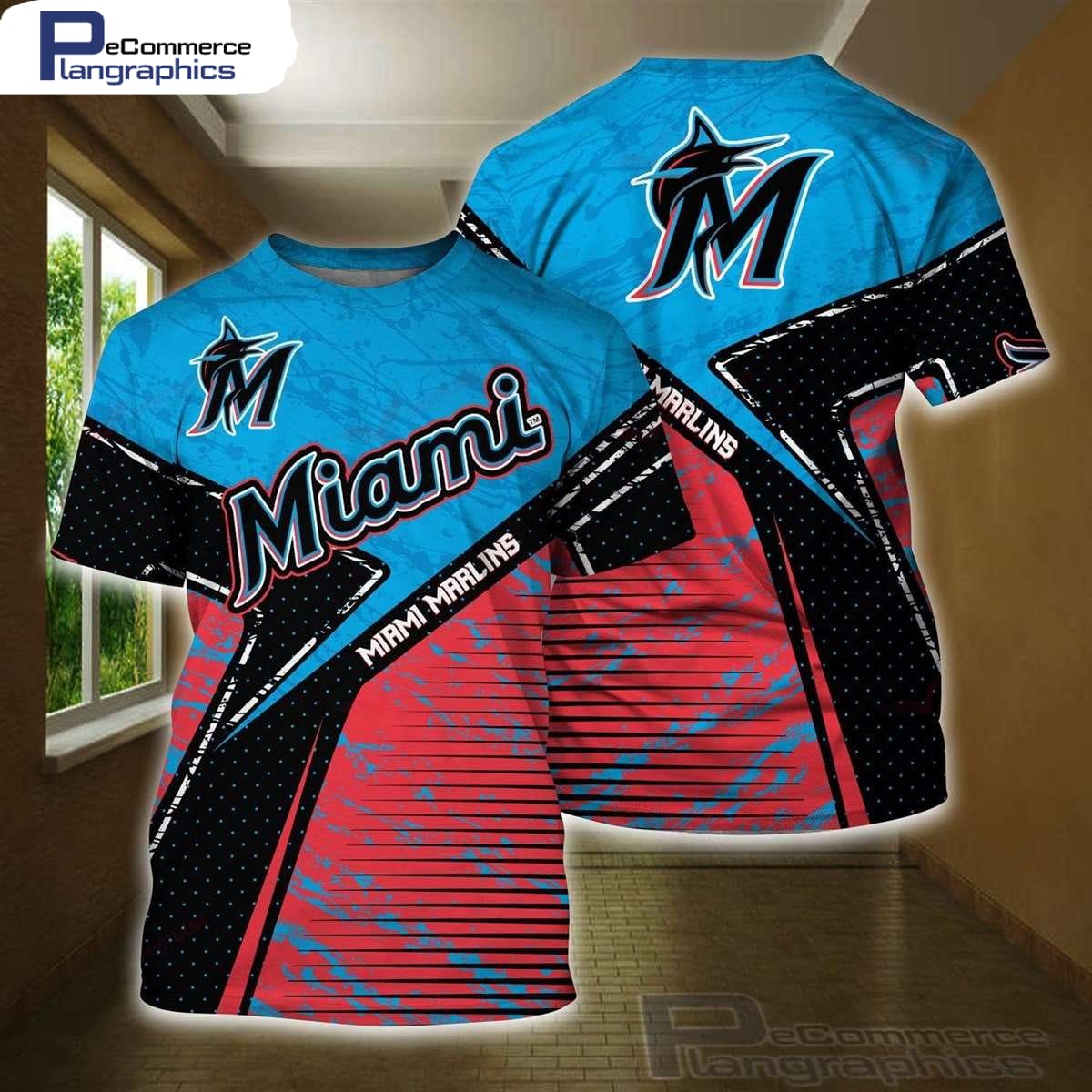 Miami Marlins MLB 3D AOP Unisex T-Shirt