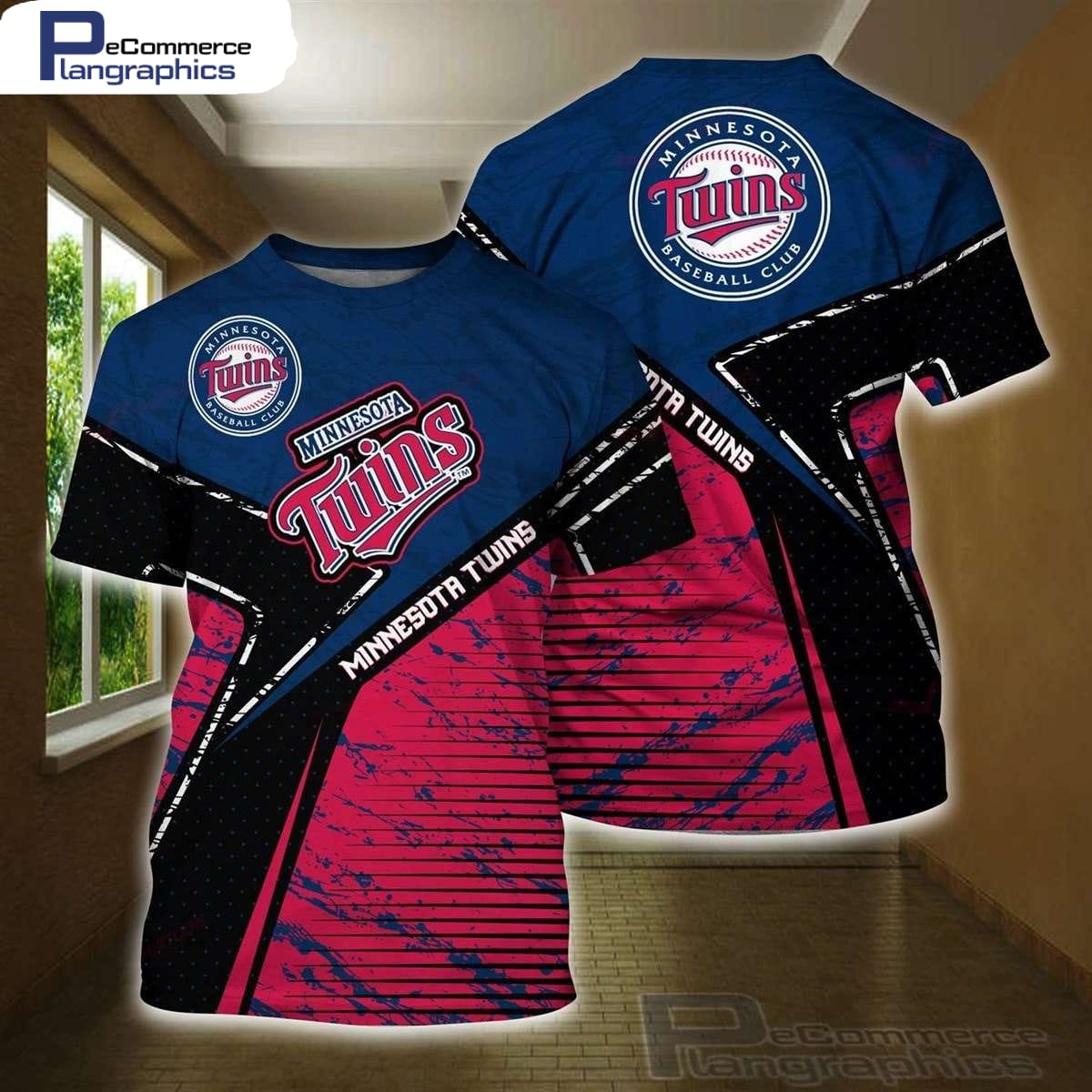 Minnesota Twins Baseball MLB 3D AOP Unisex T-Shirt