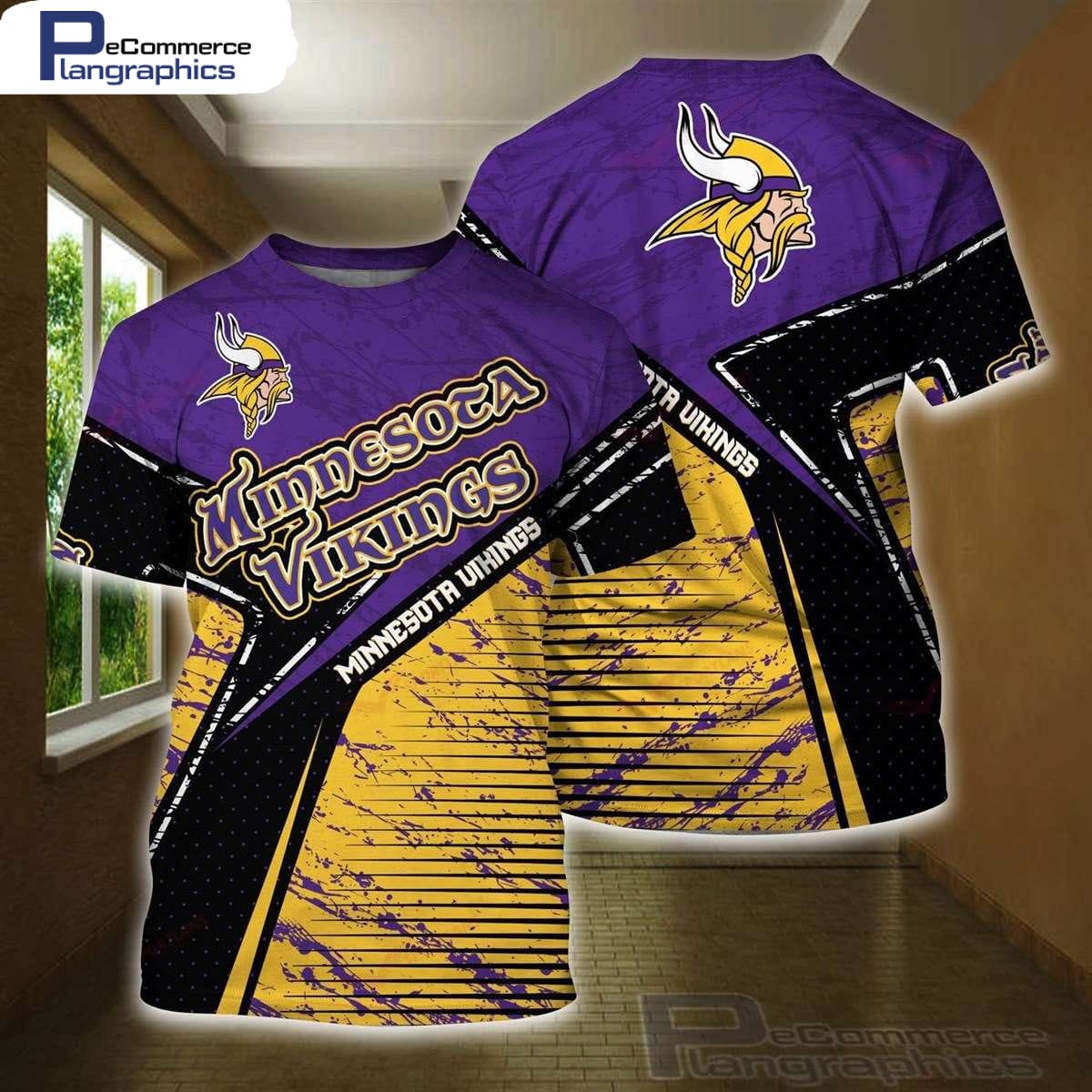 Minnesota Vikings NFL 3D AOP Unisex T-Shirt