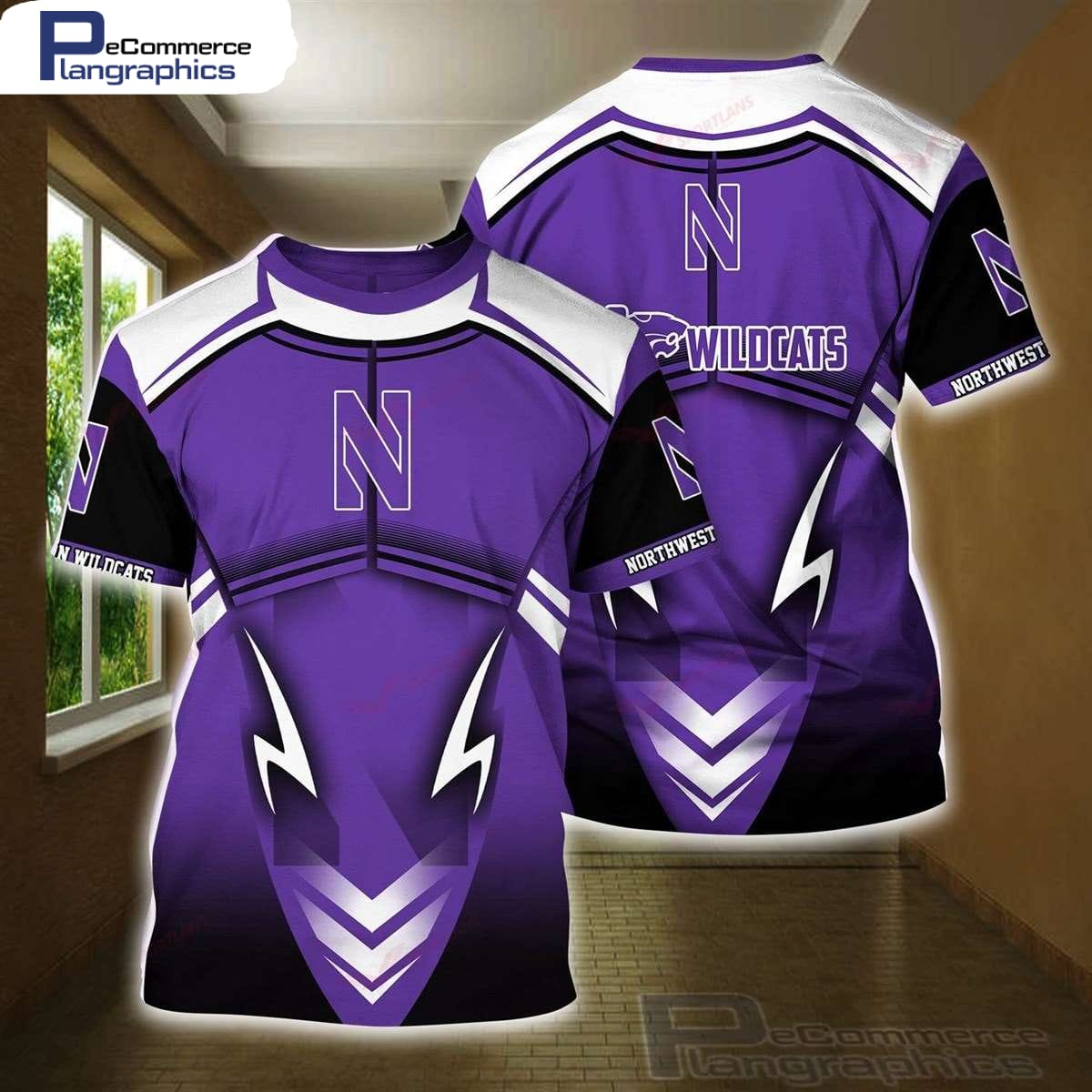 Northwestern Wildcats NCAA All Over Printed T-Shirt