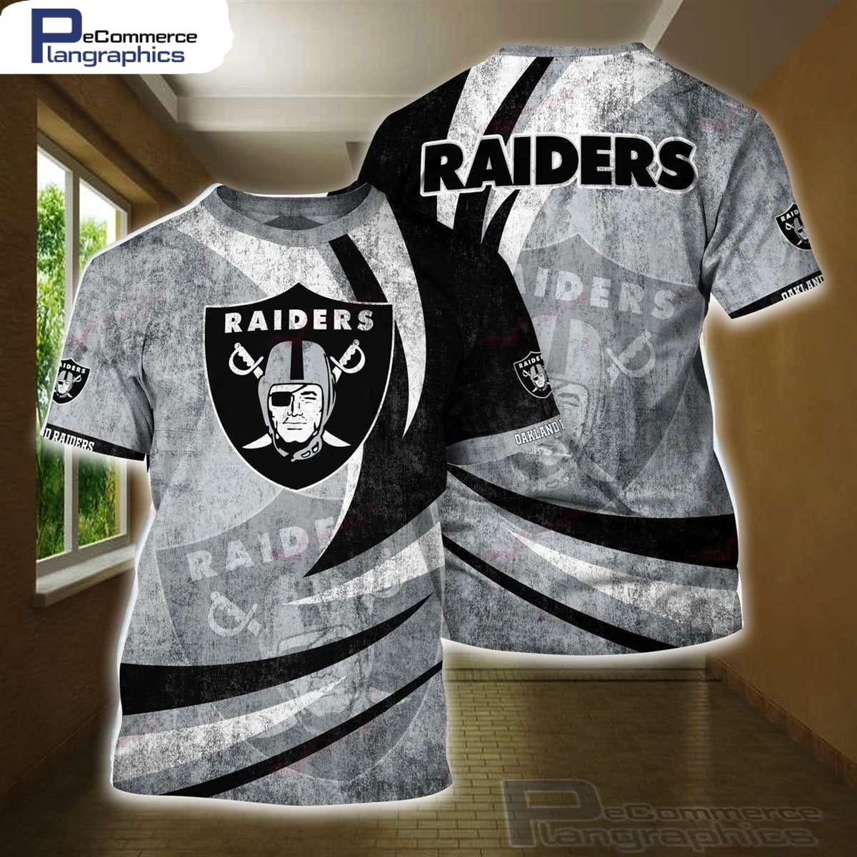 Oakland Raiders Football NFL All Over Printed T-Shirt