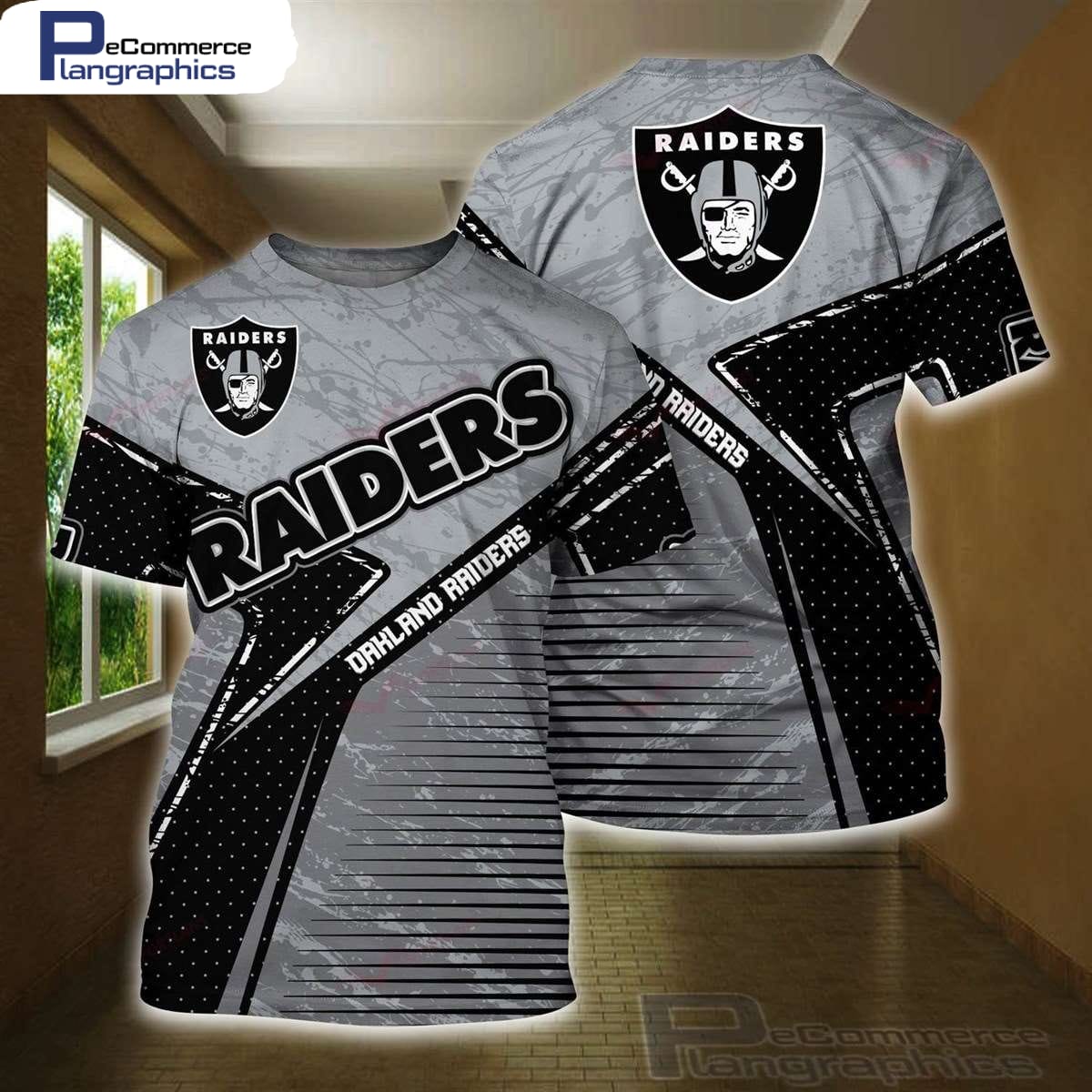 Oakland Raiders NFL 3D AOP Unisex T-Shirt